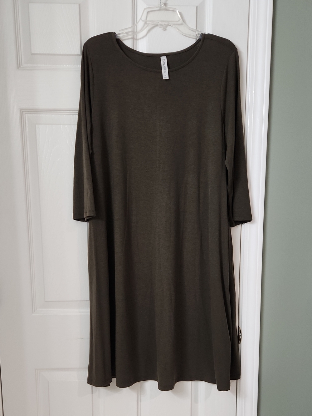 Zenana Outfitters Olive Green Swing Dress
